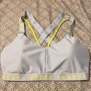 Light blue UA sports bra